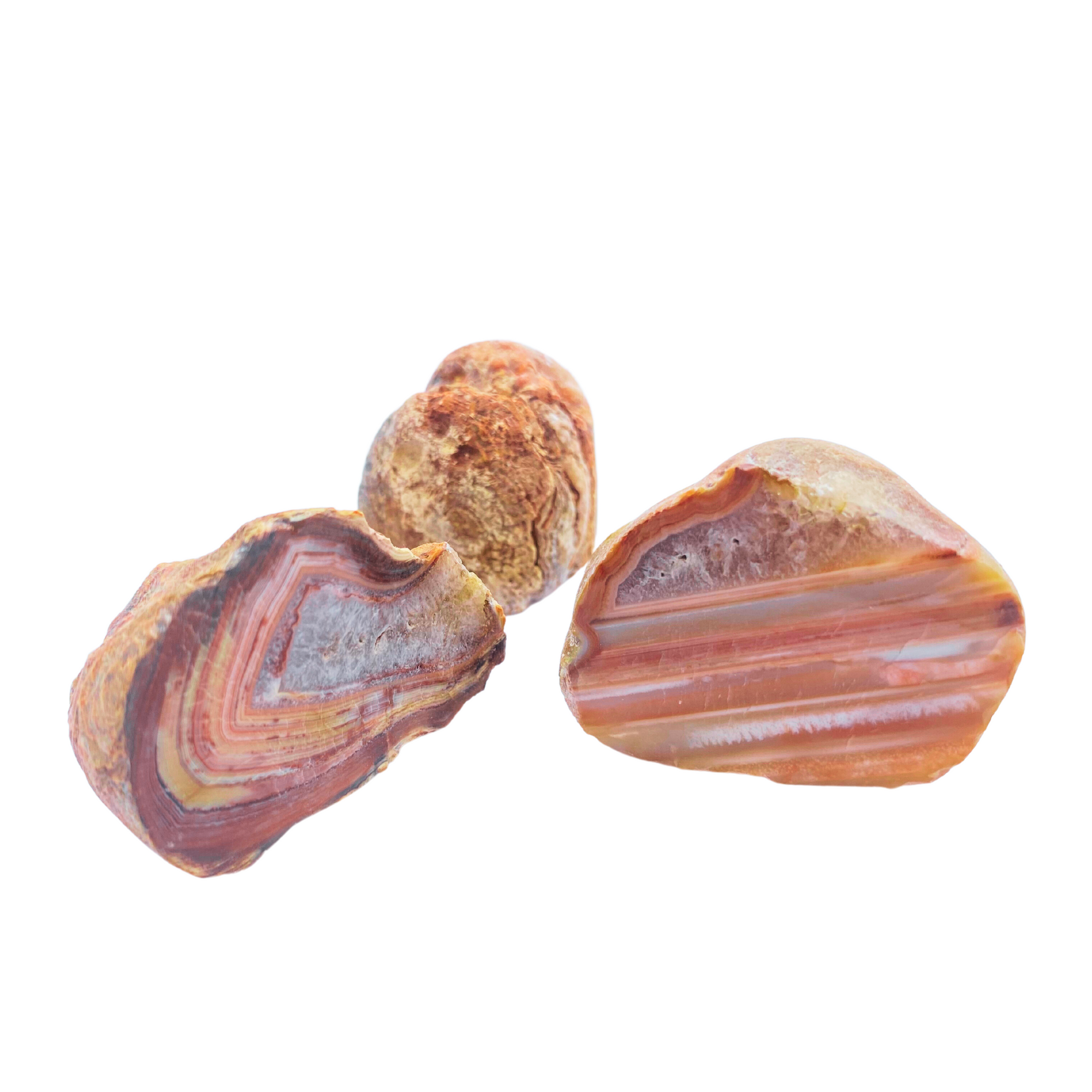 Cut face agate