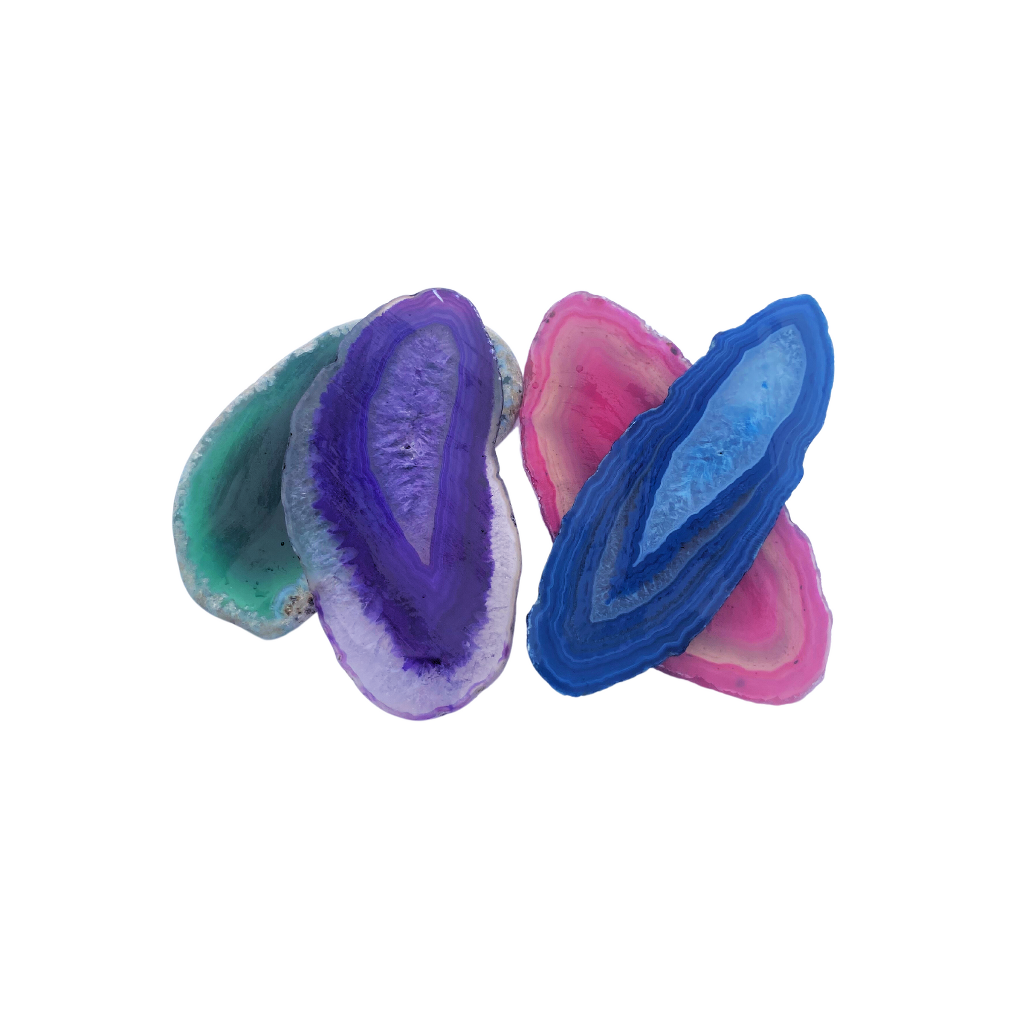 Agate slice - dyed