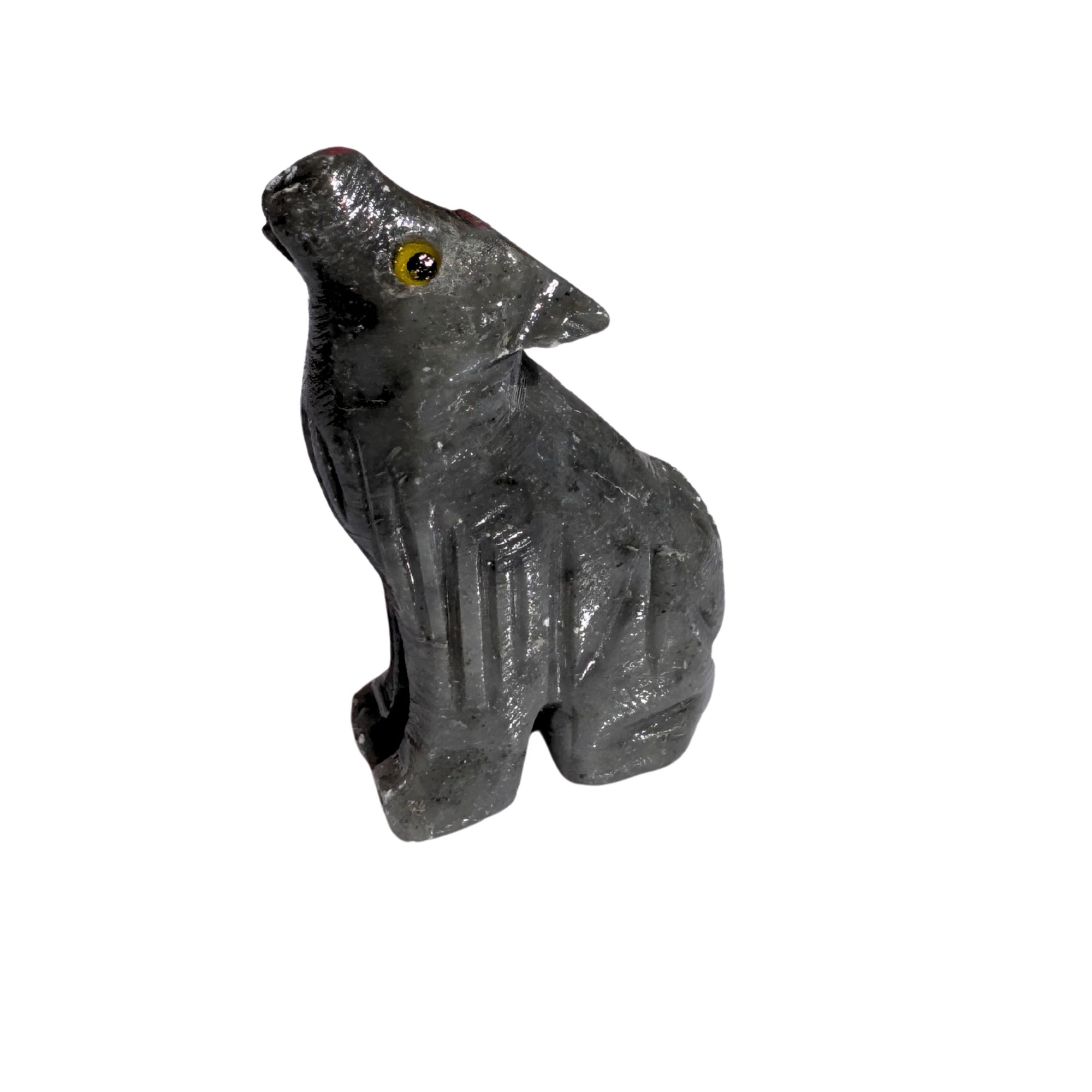 Wolf animal carving